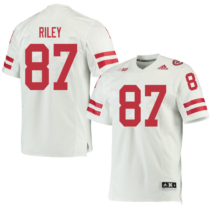 Men #87 Jordon Riley Nebraska Cornhuskers College Football Jerseys Sale-White